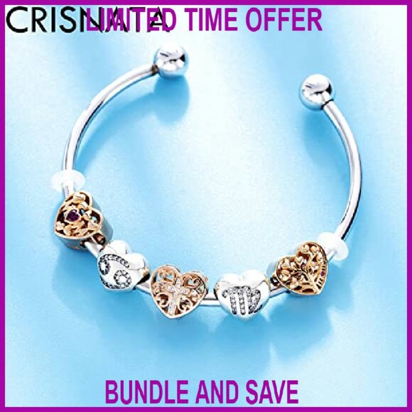 925 Sterling Silver Christmas Charm Beads, Fits European Bracelets & Necklaces - Picture 5 of 6